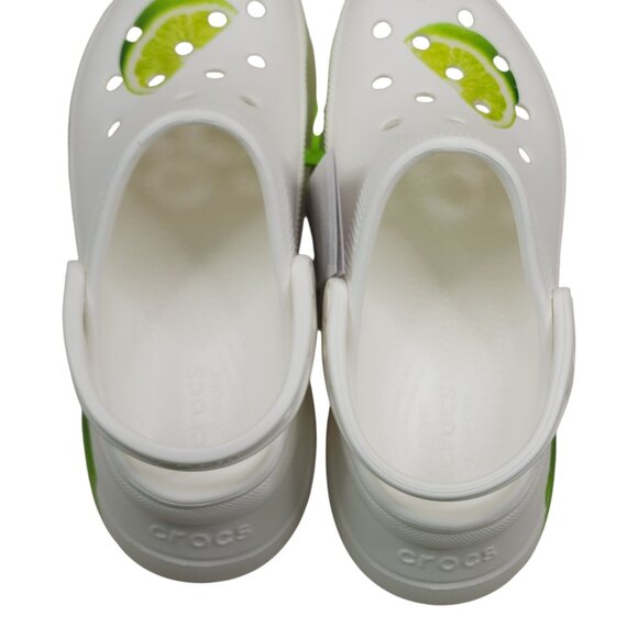 Crocs Bae Fresh Fruits Lime Clogs With Platform Sole Womens 7 White Green Limes - Picture 8 of 12